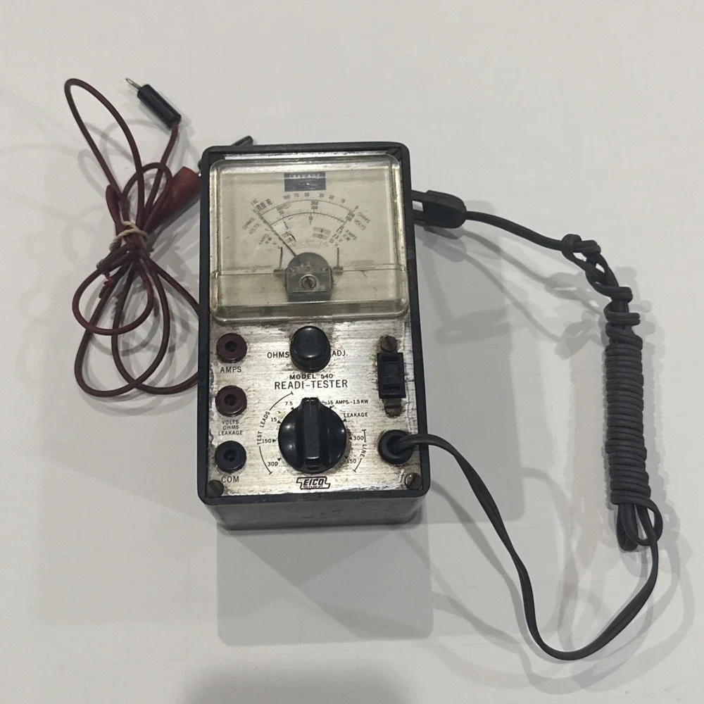 Vintage EICO Model 540 Appliance Auto Tester Multimeter Work Bench Tool w/ Leads